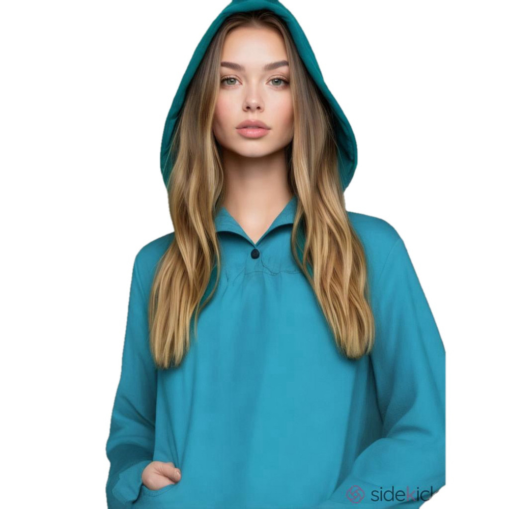 MERRELL Ainsley Tunic Teal Opt-wick UPF 30 Lightweight Pullover Size Large